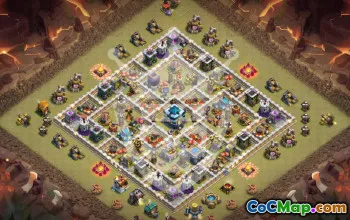 Copy Town Hall 13 Base Layouts with Links #51678