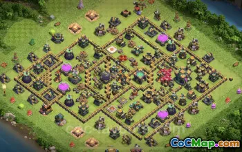 TH14 Farming Base - Anti 3 Stars & Air Defense Layout #21454
