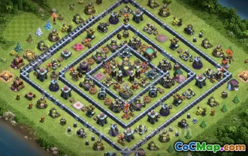 TH14 Farming Base Copy: Hybrid & Anti 3 Stars Layout #21836