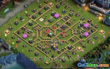 TH14 Farming Base Link - Hybrid Layout for Clash of Clans #21648