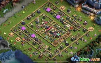 TH14 Farming Base with Anti-Air & Electro Dragon - COC #21668