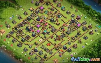 TH14 Farming Base with Link: Anti-Air & Electro Dragon #21448