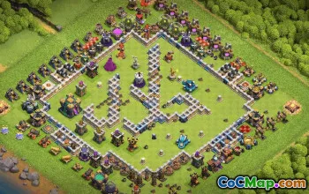 town hall 14, funny/progress base layout #38912