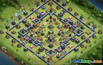 TH14 Trophy Base with Link | Anti Air & Electro Dragon #26113
