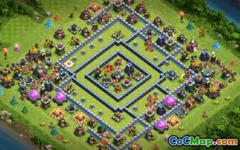 Clash of Clans TH14 Base Layout Copy #34424