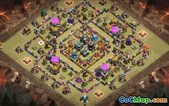 town hall 14, trophy/war base layout #36093