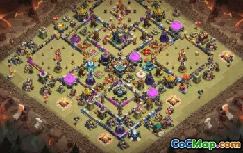 town hall 14, trophy/war base layout #36102