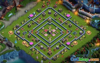 town hall 14, trophy/war base layout #37351