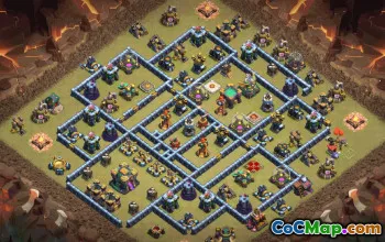 town hall 14, trophy/war base layout #37945