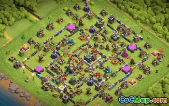 town hall 14, trophy/war base layout #37961