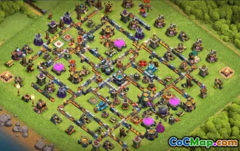 town hall 14, trophy/war base layout #38041