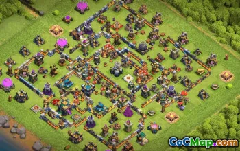 town hall 14, trophy/war base layout #38109