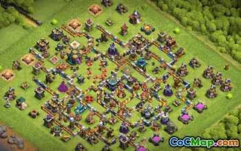 town hall 14, trophy/war base layout #38144