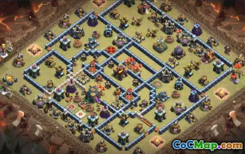 town hall 14, trophy/war base layout #38158