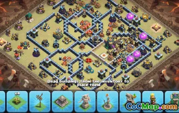 town hall 14, trophy/war base layout #38164