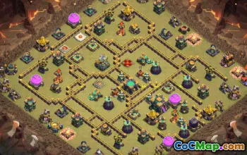 town hall 14, trophy/war base layout #38222
