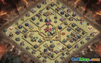 town hall 14, trophy/war base layout #38223