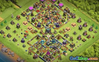 town hall 14, trophy/war base layout #38365
