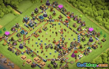 town hall 14, trophy/war base layout #38368