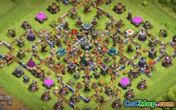 town hall 14, trophy/war base layout #38370
