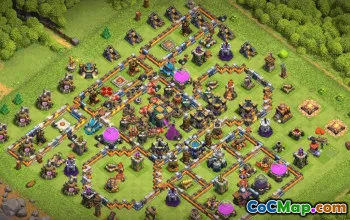 town hall 14, trophy/war base layout #38407