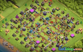 town hall 14, trophy/war base layout #38410