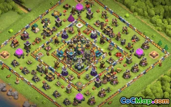 town hall 14, trophy/war base layout #38445