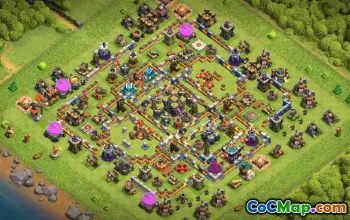 town hall 14, trophy/war base layout #38450