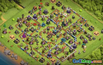town hall 14, trophy/war base layout #38473