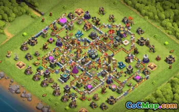 town hall 14, trophy/war base layout #38529