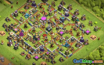 town hall 14, trophy/war base layout #38534