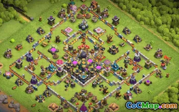 town hall 14, trophy/war base layout #38540