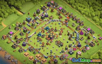 town hall 14, trophy/war base layout #38544
