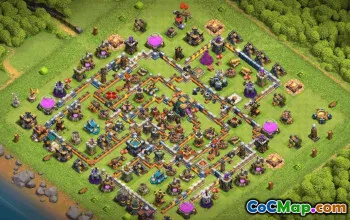town hall 14, trophy/war base layout #38557