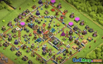 town hall 14, trophy/war base layout #38558