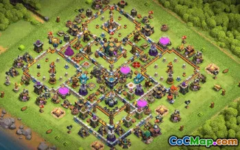 town hall 14, trophy/war base layout #38581
