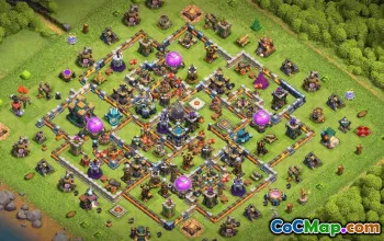 town hall 14, trophy/war base layout #38698