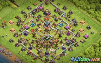 town hall 14, trophy/war base layout #38725