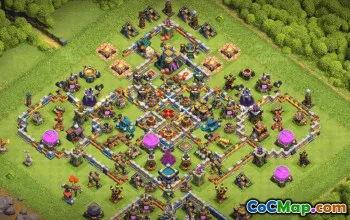 town hall 14, trophy/war base layout #38750