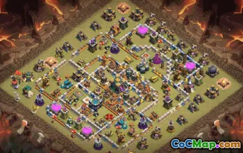 town hall 14, trophy/war base layout #38759