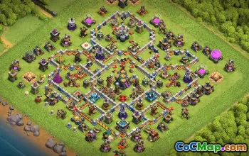 town hall 14, trophy/war base layout #38770