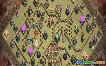 town hall 14, trophy/war base layout #38829