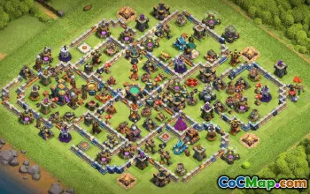 town hall 14, trophy/war base layout #38855