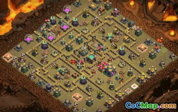town hall 14, trophy/war base layout #38883