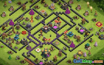 town hall 14, trophy/war base layout #38992