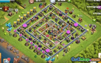 town hall 14, trophy/war base layout #39008