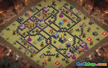 town hall 14, trophy/war base layout #39026