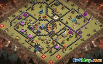 town hall 14, trophy/war base layout #39078