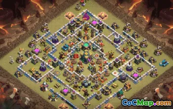 town hall 14, trophy/war base layout #39101