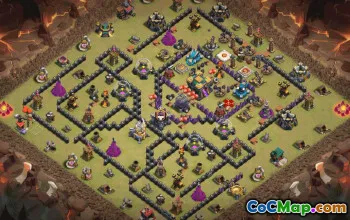town hall 14, trophy/war base layout #39134